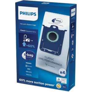 Photo de PHILIPS Lot de 4 sacs aspirateur S-bag Classique Longue Performance - FC8021