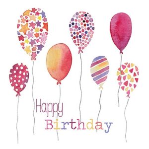 Photo de AMBIENTE Lot 20 serviettes en papier 33 x 33 cm - Ballons d'Anniversaire