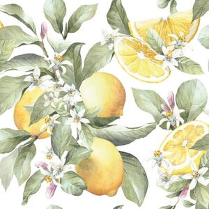 Photo de AMBIENTE Lot 20 serviettes en papier 33 x 33 cm - Citrons