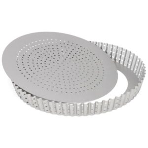 Photo de PATISSE Moule à tarte perforé 24 cm - Silver Top
