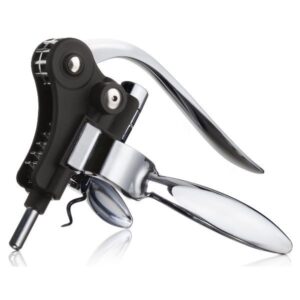 Photo de VACUVIN Tire-bouchon à levier Noir - Lever Corkscrew