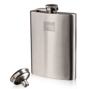 Photo de VACUVIN Flasque à whisky inox avec entonnoir - Hip Flask & Funnel