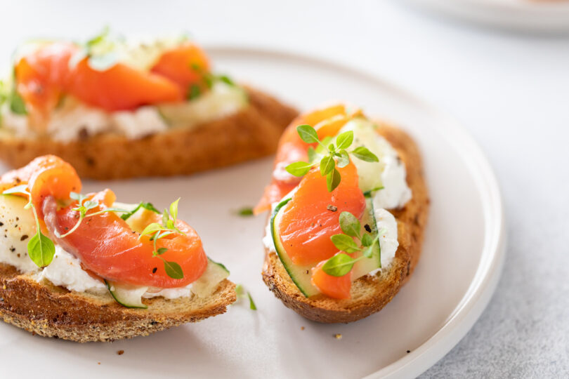 Photo de la recette : Recette Bruschettas de saumon