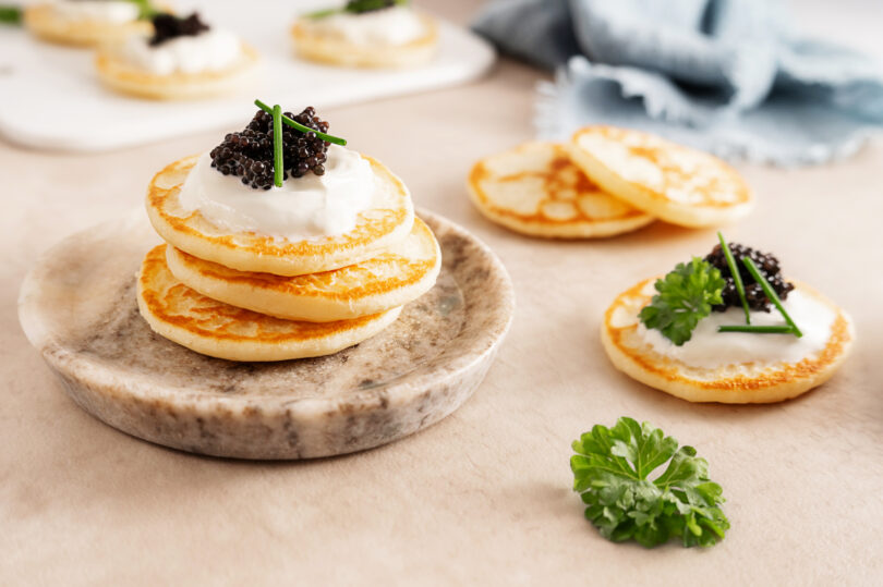 Photo de la recette : Recette blinis aux oeufs de lump