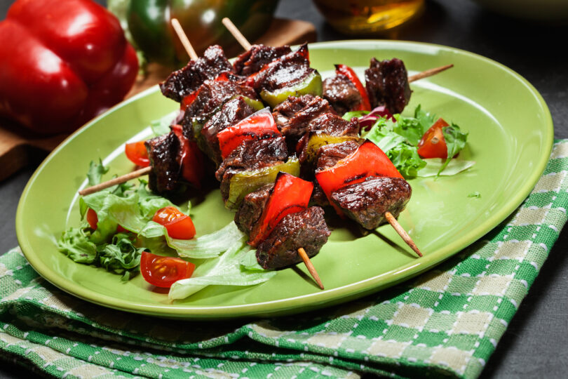 Photo de la recette : Recette brochettes de boeuf grillé aux légumes