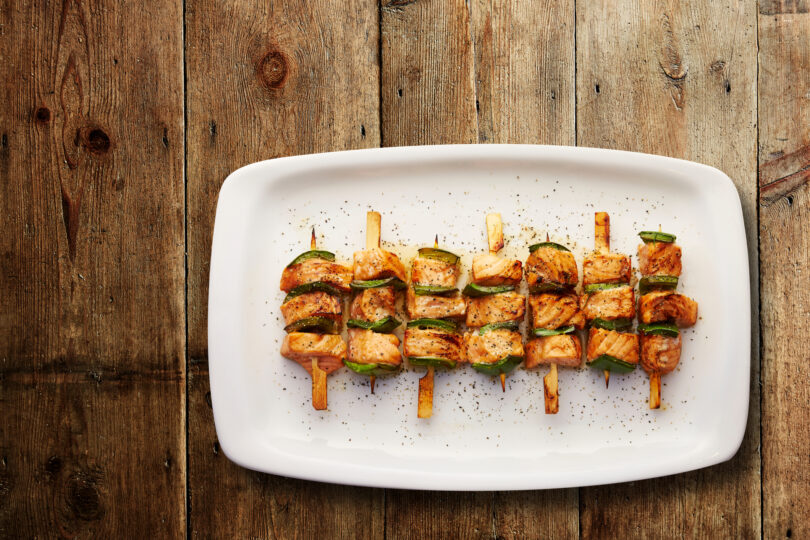 Photo de la recette : Recette brochettes de saumon glacé sauce teriyaki