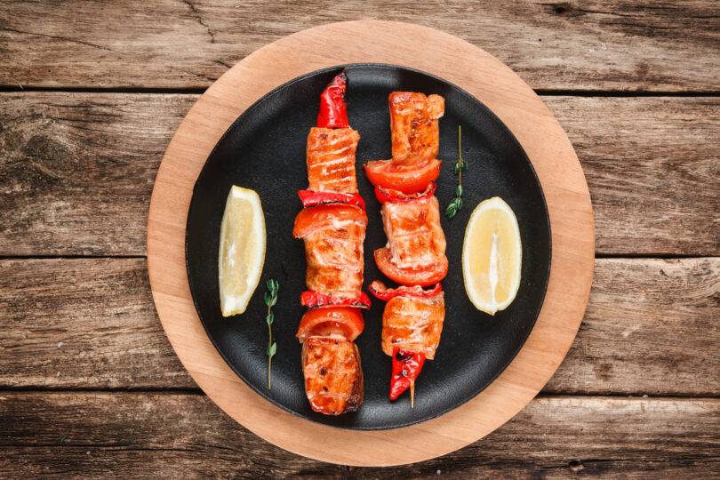 Photo de la recette : Recette brochette de saumon grillé
