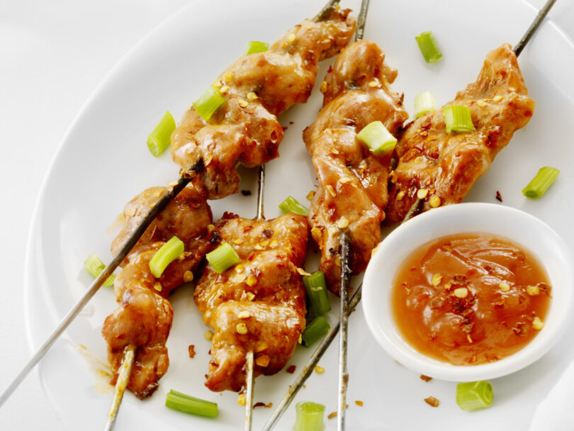 Photo de la recette : Recette brochettes de porc sauce aigre douce