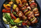 Photo de la recette : Recette de brochettes de poulet mariné et légumes
