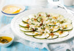 Photo de la recette : Recette de carpaccio de courgettes à la féta et noix