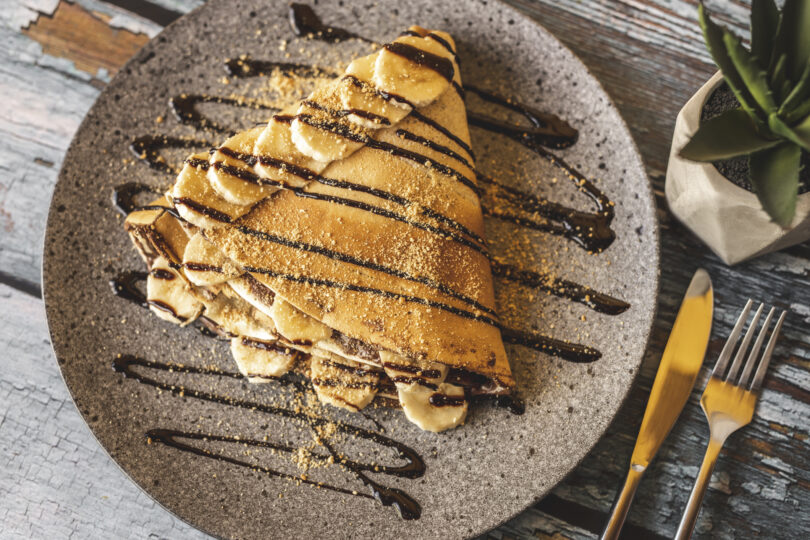 Photo de la recette : Recette crêpes chocolat banane