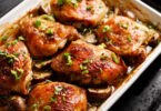Photo de la recette : Recette cuisses de poulet rôties à l'ail et fines herbes