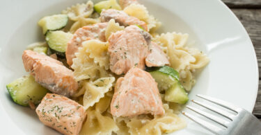 Photo de la recette : Recette farfales au saumon