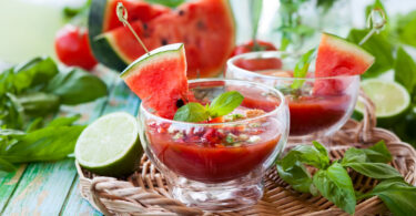 Photo de la recette : Recette gaspacho à la tomate et pastèque