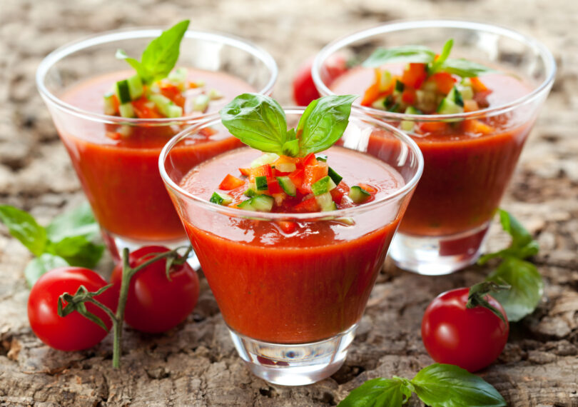 Photo de la recette : Recette gaspacho tomate concombre