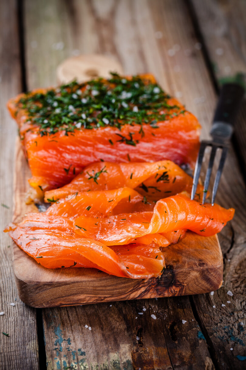Photo de la recette : Recette gravlax de saumon aux herbes