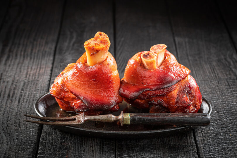 Photo de la recette : recette jarrets de jambon braisé