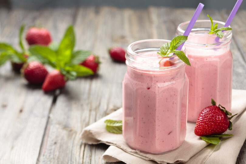 Photo de la recette : Recette milk-shake à la fraise