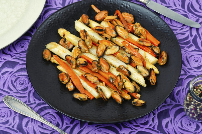 Photo de la recette : Recette moules aux asperges