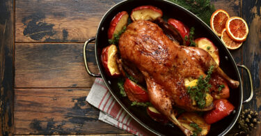 Photo de la recette : Recette oie rôtie au four et pommes cuites