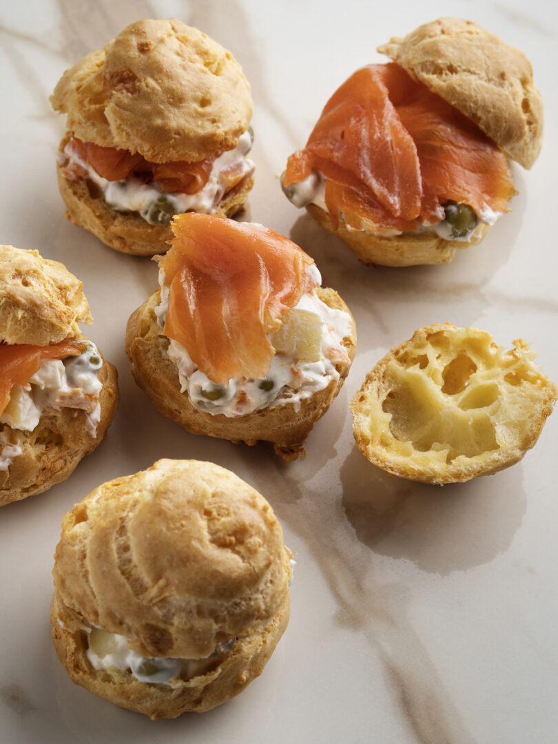 Photo de la recette : Recette pâte à choux au saumon fumé