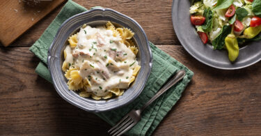 Photo de la recette : Recette pâtes farfalles sauce Alfrédo