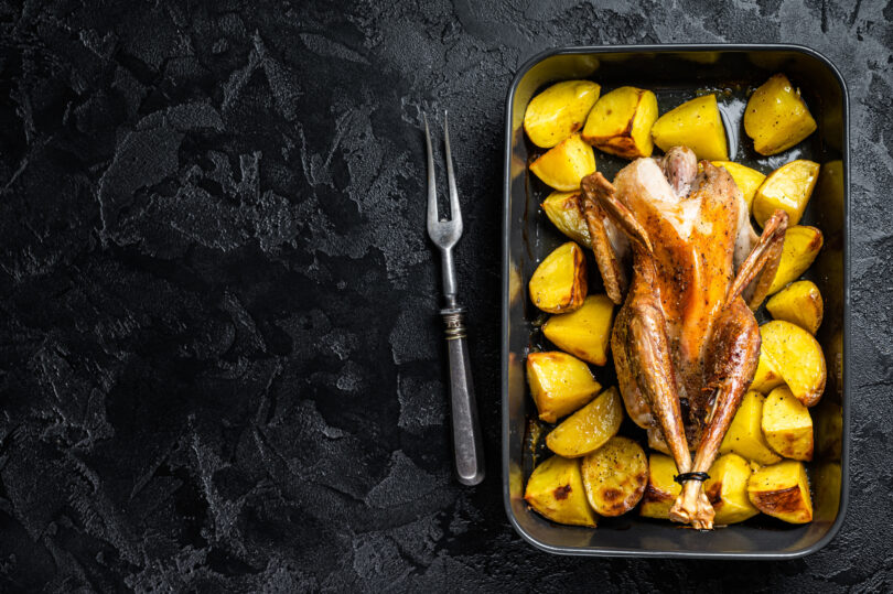 Photo de la recette : Recette pintade rôtie au four