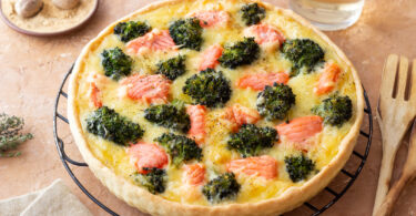 Photo de la recette : Recette quiche au sumon brocolis