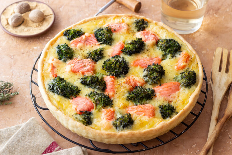 Photo de la recette : Recette quiche au sumon brocolis