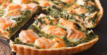 Photo de la recette : Recette quiche au saumon et épinards