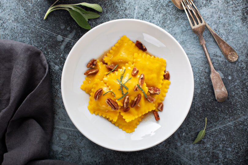 Photo de la recette : Recette raviolis de courge butternut