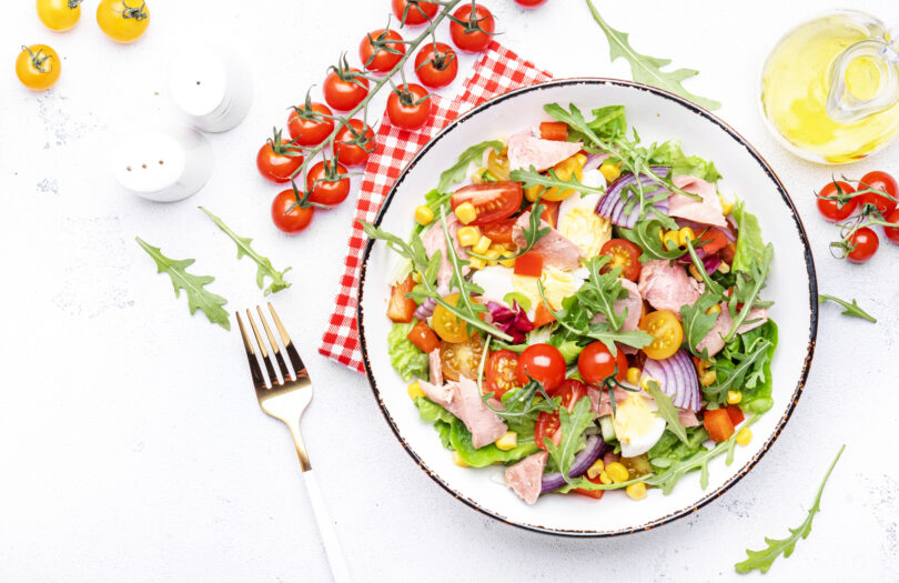Photo de la recette : Recette de salade au thon frais et légumes