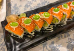 Photo de la recette : Recette rouleau de sushi au saumon et wasabi