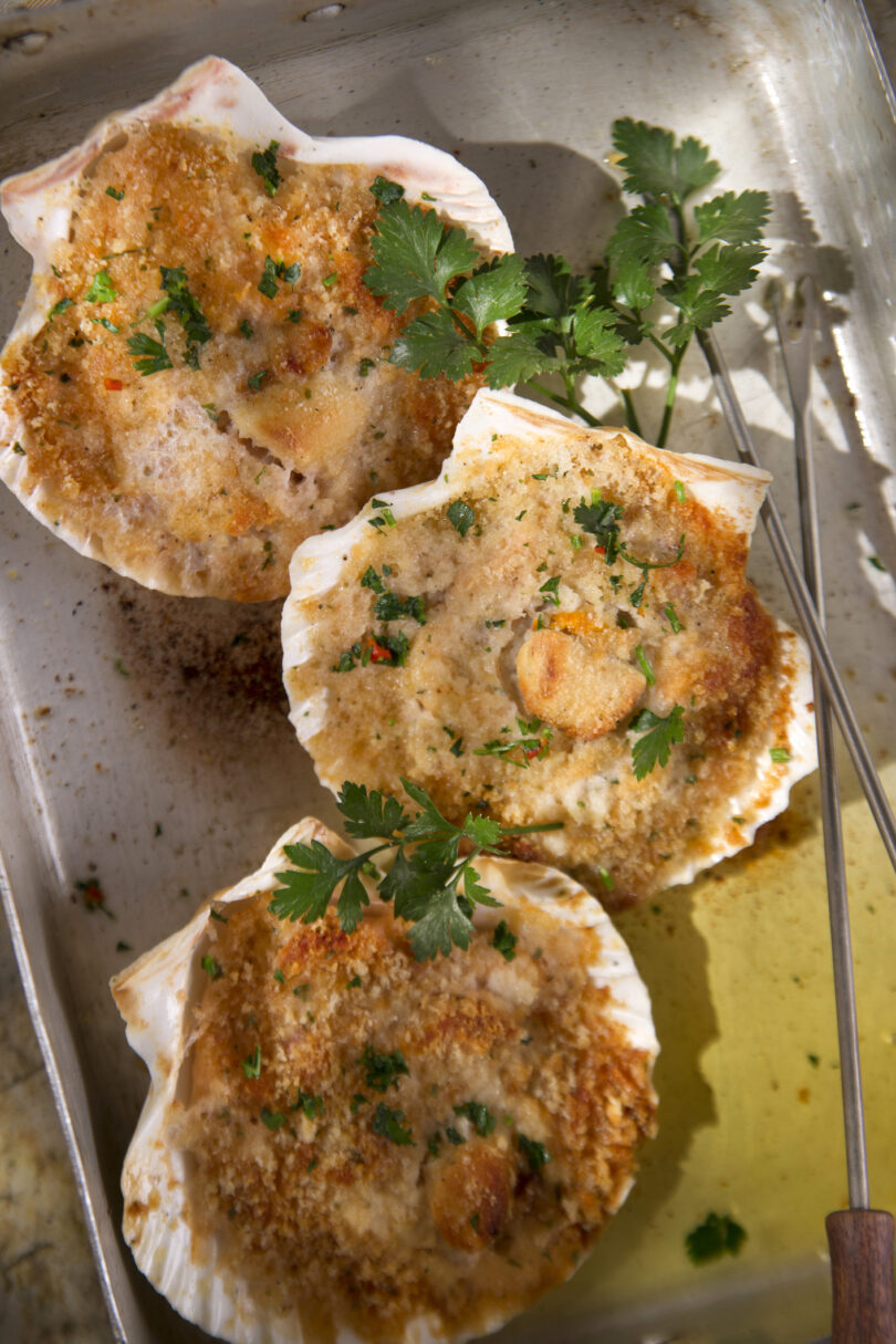 Photo de la recette : Recette coquilles Saint Jacques gratinées