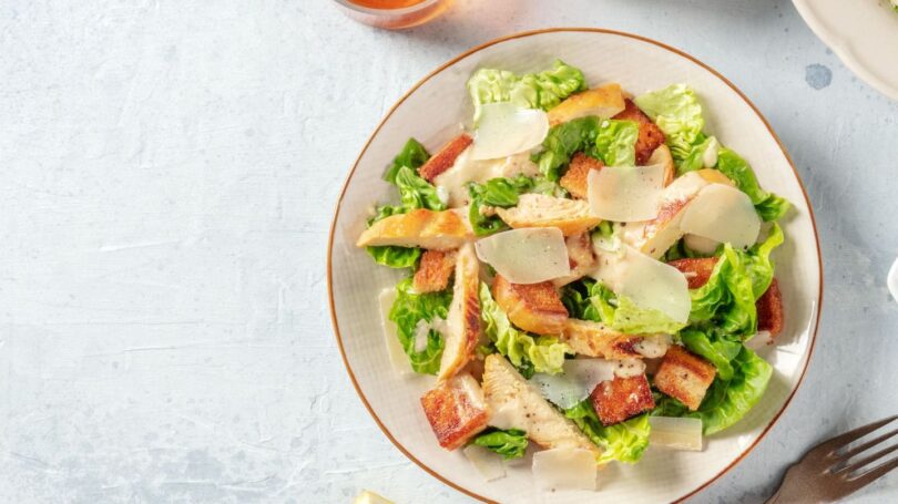 Photo de la recette : Recette salade césar légère au poulet