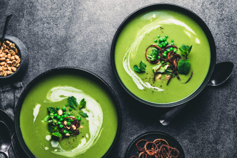 Photo de la recette : Recette soupe de petits pois et crème fraiche