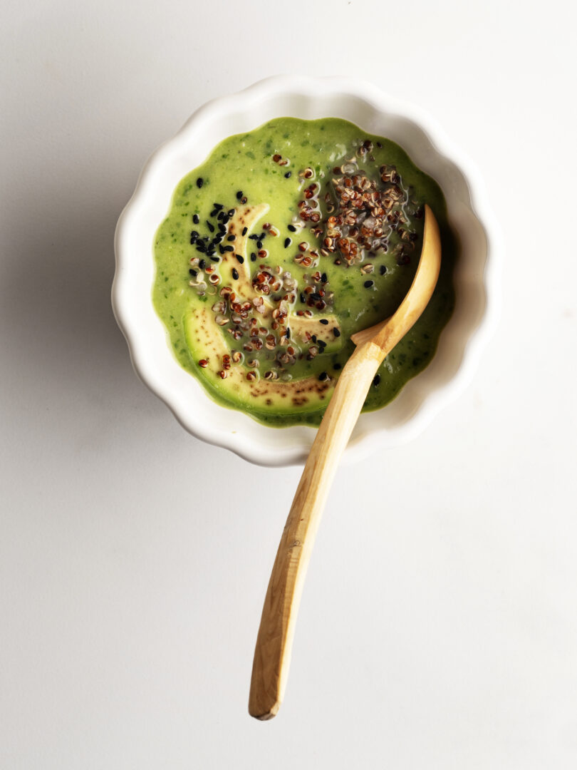 Photo de la recette : Recette soupe d'avocats et quinoa