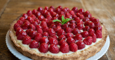 Photo de la recette : Recette tarte aux framboises maison