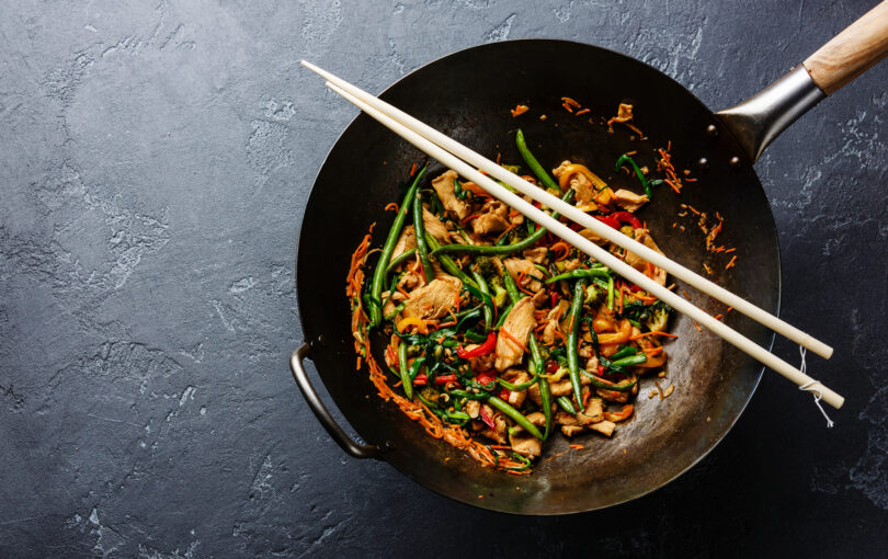 Photo de la recette : Recette de wok au poulet sauté et haricot vert