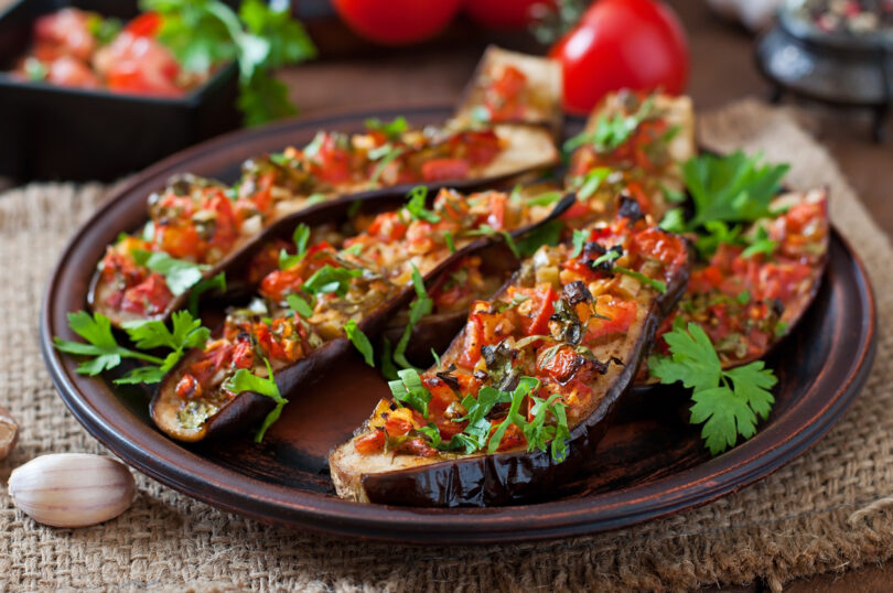 Photo de la recette : Recette aubergines cuites à la tomate et au paprika