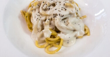 Photo de la recette : Recette bigoli con cacio e pepe