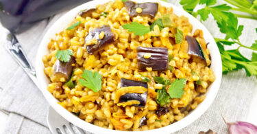 Photo de la recette : Recette du boulgour aux aubergines