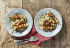 Photo de la recette : Recette de brochettes de tempeh et champignons