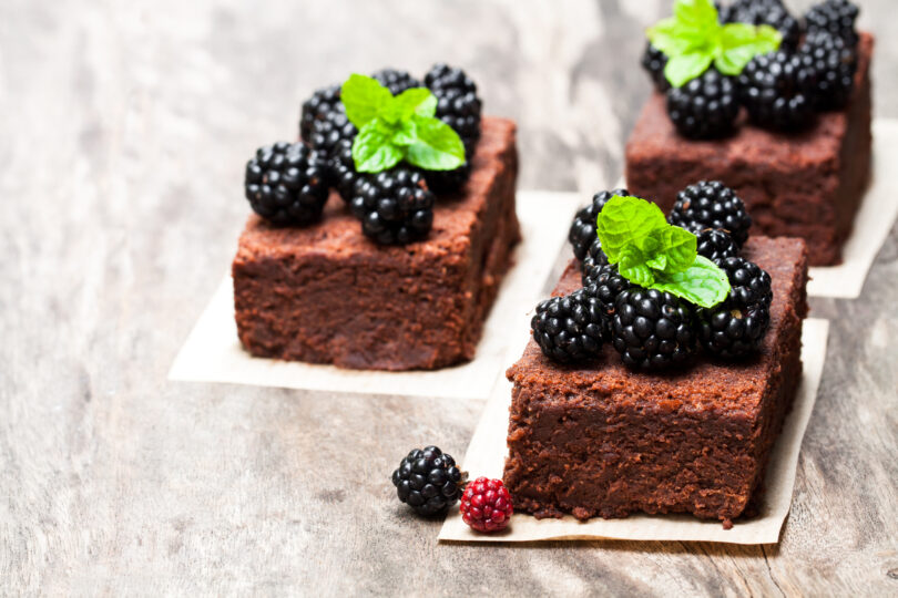Photo de la recette : Recette brownies chocolat framboise