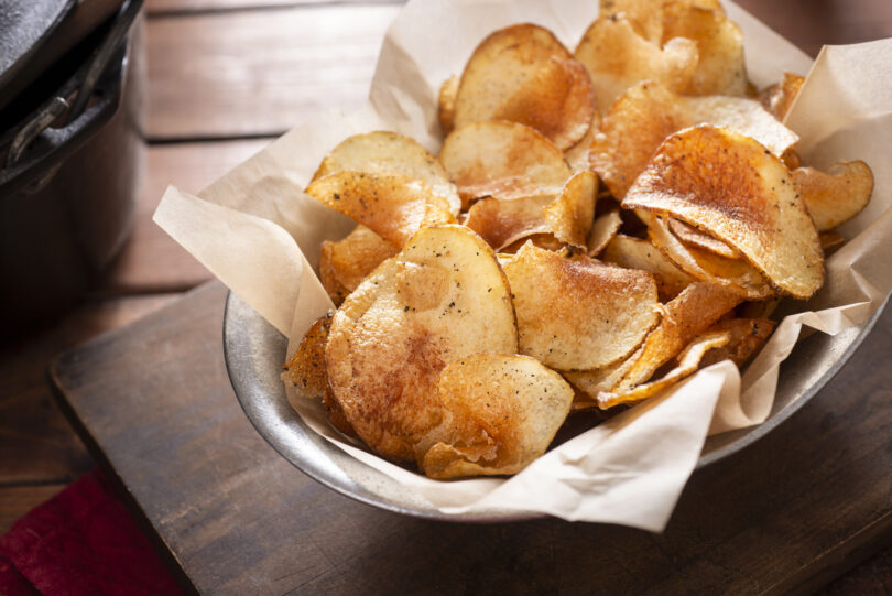 Photo de la recette : Recette chips pomme de terre croustillante