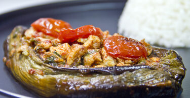 Photo de la recette : Recette courgettes farcies au poulet