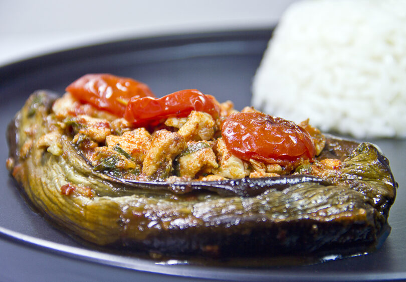 Photo de la recette : Recette courgettes farcies au poulet