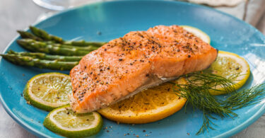 Photo de la recette : Recette darne de saumon aux asperges vertes