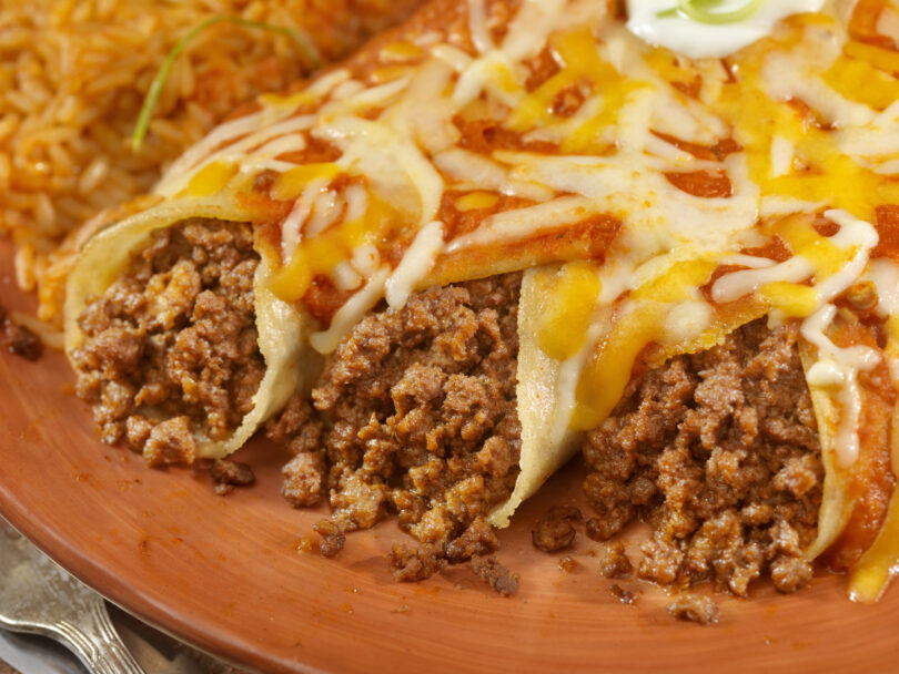 Photo de la recette : Recette enchiladas à la viande et sauce épicée