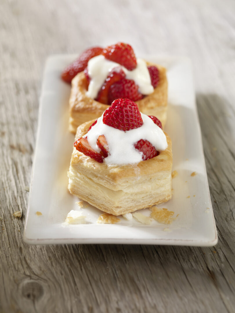 Photo de la recette : Recette feuilleté fraise à la crème fraiche